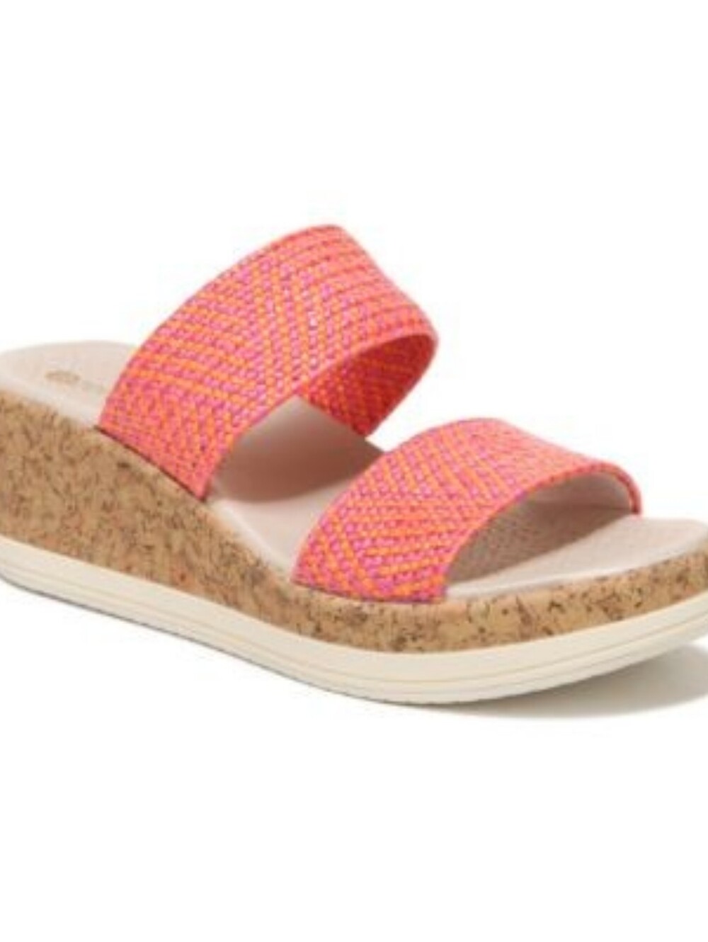 BZees Women's Resort Washable Slide Wedge Sandals Sz 8.5 Wide SH405
